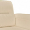 2-Sitzer-Sofa Creme 120 cm Mikrofasergewebe