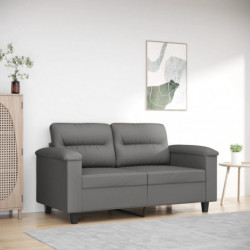 2-Sitzer-Sofa Dunkelgrau 120 cm Mikrofasergewebe
