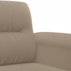 2-Sitzer-Sofa Taupe 120 cm Mikrofasergewebe