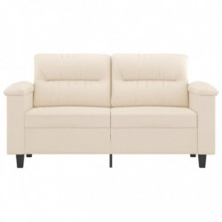 2-Sitzer-Sofa Beige 120 cm Mikrofasergewebe