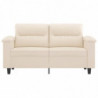 2-Sitzer-Sofa Beige 120 cm Mikrofasergewebe