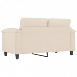 2-Sitzer-Sofa Beige 120 cm Mikrofasergewebe