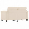 2-Sitzer-Sofa Beige 120 cm Mikrofasergewebe