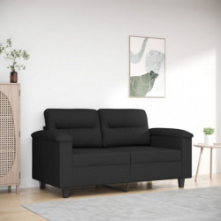 2-Sitzer-Sofa Schwarz 120 cm Mikrofasergewebe