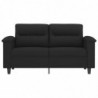 2-Sitzer-Sofa Schwarz 120 cm Mikrofasergewebe