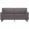 2-Sitzer-Sofa Grau 120 cm Kunstleder