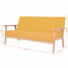 3-Sitzer Sofa Stoff Gelb