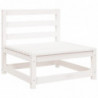 Gartensofa 3-Sitzer Weiß Massivholz Kiefer