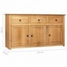 Sideboard 135 x 40 x 80 cm Massivholz Panama-Kiefer