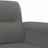 2-Sitzer-Sofa Dunkelgrau 140 cm Mikrofasergewebe
