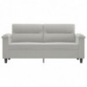 2-Sitzer-Sofa Hellgrau 140 cm Mikrofasergewebe