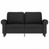 2-Sitzer-Sofa Schwarz 120 cm Samt