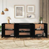 Sideboards 3 Stk. Schwarz Holzwerkstoff