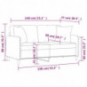 2-Sitzer-Sofa mit Zierkissen Hellgelb 140 cm Stoff