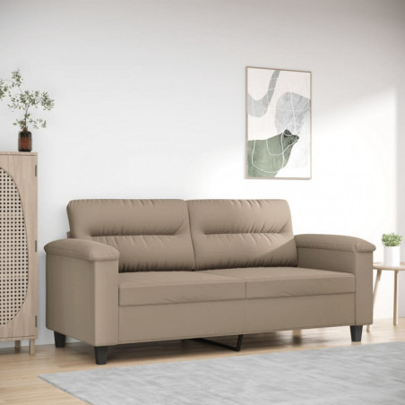 2-Sitzer-Sofa Taupe 140 cm Mikrofasergewebe