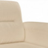 2-Sitzer-Sofa Creme 140 cm Mikrofasergewebe