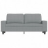 2-Sitzer-Sofa Hellgrau 140 cm Stoff