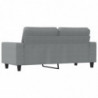 2-Sitzer-Sofa Hellgrau 140 cm Stoff