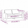 2-Sitzer-Sofa Hellgrau 140 cm Stoff