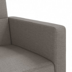 Schlafsofa mit Kissen Taupe Stoff