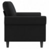 2-Sitzer-Sofa Schwarz 140 cm Kunstleder