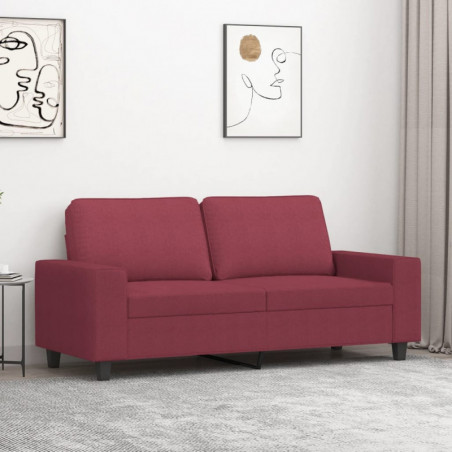 2-Sitzer-Sofa Weinrot 140 cm Stoff