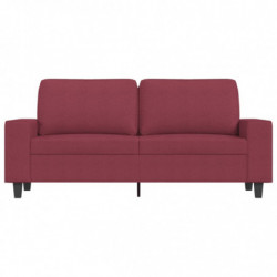 2-Sitzer-Sofa Weinrot 140 cm Stoff