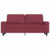 2-Sitzer-Sofa Weinrot 140 cm Stoff