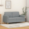 2-Sitzer-Sofa Hellgrau 120 cm Stoff