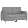 2-Sitzer-Sofa Hellgrau 120 cm Stoff