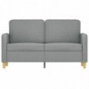 2-Sitzer-Sofa Hellgrau 120 cm Stoff