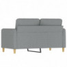 2-Sitzer-Sofa Hellgrau 120 cm Stoff