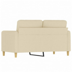 2-Sitzer-Sofa Creme 120 cm Stoff