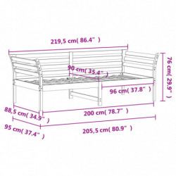 Tagesbett Wachsbraun 90x200 cm Massivholz Kiefer