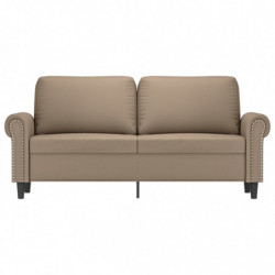 2-Sitzer-Sofa Cappuccino-Braun 140 cm Kunstleder