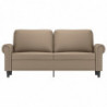 2-Sitzer-Sofa Cappuccino-Braun 140 cm Kunstleder