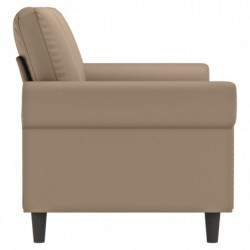 2-Sitzer-Sofa Cappuccino-Braun 140 cm Kunstleder