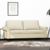 2-Sitzer-Sofa Creme 140 cm Kunstleder