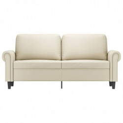 2-Sitzer-Sofa Creme 140 cm Kunstleder