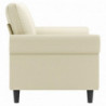 2-Sitzer-Sofa Creme 140 cm Kunstleder