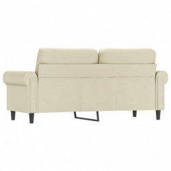 2-Sitzer-Sofa Creme 140 cm Kunstleder