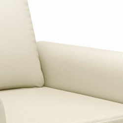 2-Sitzer-Sofa Creme 140 cm Kunstleder