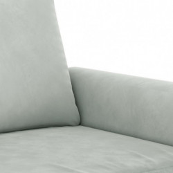 2-Sitzer-Sofa Hellgrau 140 cm Samt