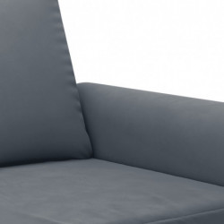 2-Sitzer-Sofa Dunkelgrau 140 cm Samt