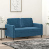 2-Sitzer-Sofa Blau 120 cm Samt