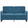 2-Sitzer-Sofa Blau 120 cm Samt