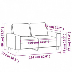 2-Sitzer-Sofa Schwarz 120 cm Stoff