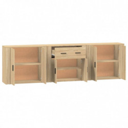 Sideboards 3 Stk. Sonoma-Eiche Holzwerkstoff