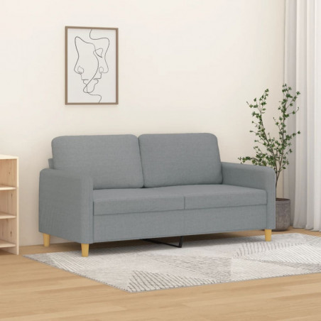 2-Sitzer-Sofa Hellgrau 140 cm Stoff