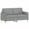 2-Sitzer-Sofa Hellgrau 140 cm Stoff